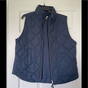 Navy blue Jcrew quilted vest
